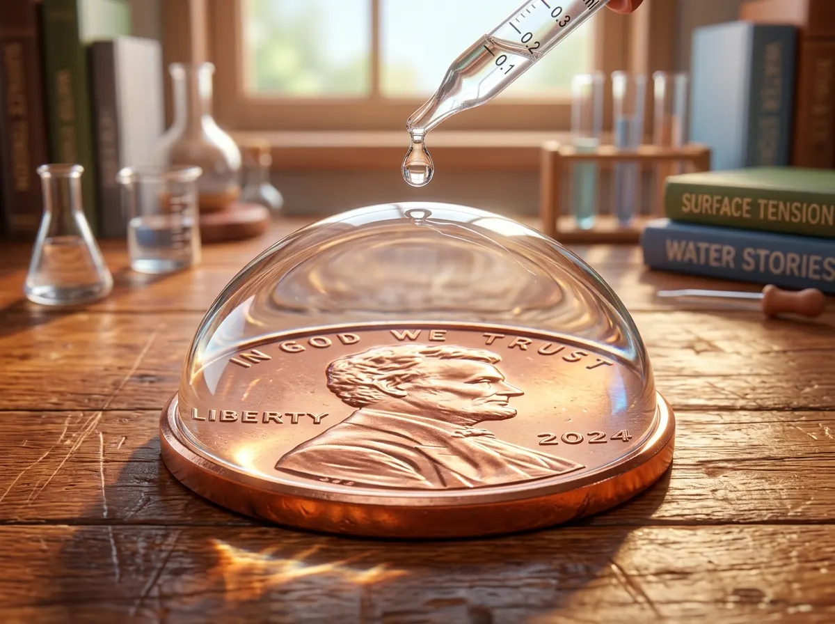Penny Surface Tension Experiment